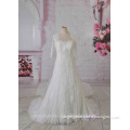 2016 guangzhou luxury heavy beaded lace A-line wedding dresses with detachable long jacket